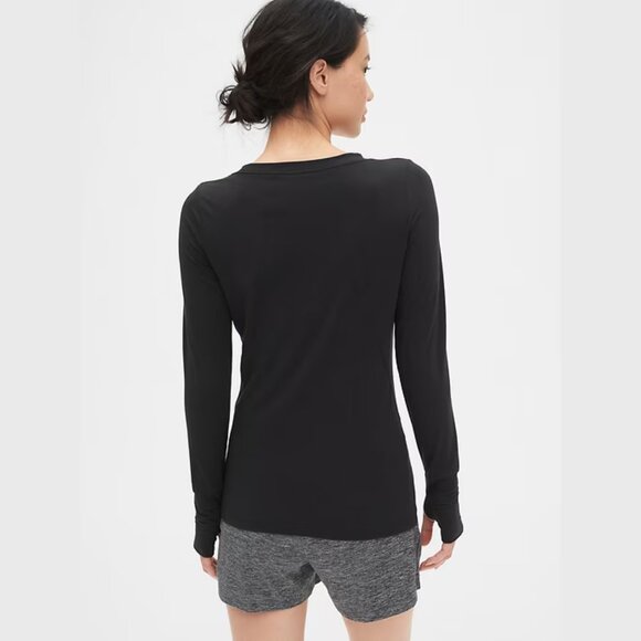 GapFit Breathe Long Sleeve T-Shirt XL Black - Picture 4 of 10